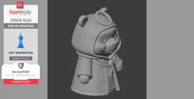Winnie the Pooh Necromancer Ring Figure - Mashup Figure STL
