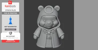 Winnie the Pooh Necromancer Ring Figure - Mashup Figure STL