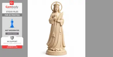 Saint Agatha Kim Agi - Devotional Statue - STL 3D Print