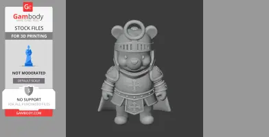 Winnie the Pooh Paladin Ring Figure - Mashup Figure STL