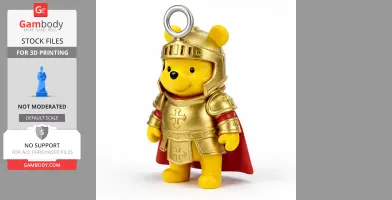 Winnie the Pooh Paladin Ring Figure - Mashup Figure STL