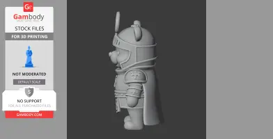 Winnie the Pooh Paladin Ring Figure - Mashup Figure STL