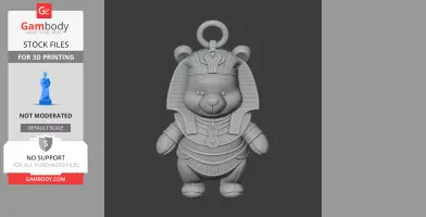 Winnie the Pooh Pharaoh Ring Figure - Mashup Figure STL