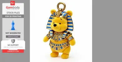 Winnie the Pooh Pharaoh Ring Figure - Mashup Figure STL