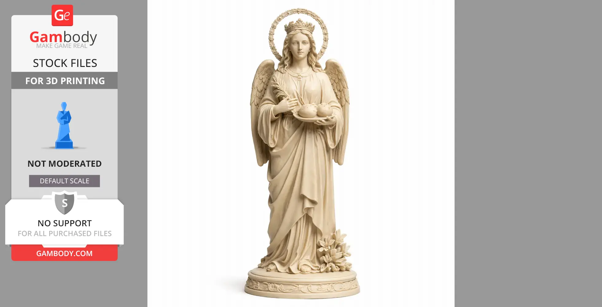 Saint Agatha of Sicily - Devotional Statue - STL 3D Print