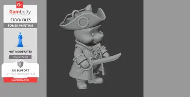 Winnie the Pooh Pirate Ring Figure - Mashup Figure STL