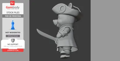 Winnie the Pooh Pirate Ring Figure - Mashup Figure STL