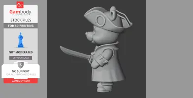 Winnie the Pooh Pirate Ring Figure - Mashup Figure STL