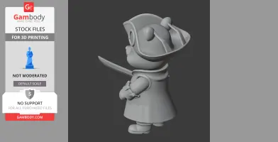 Winnie the Pooh Pirate Ring Figure - Mashup Figure STL