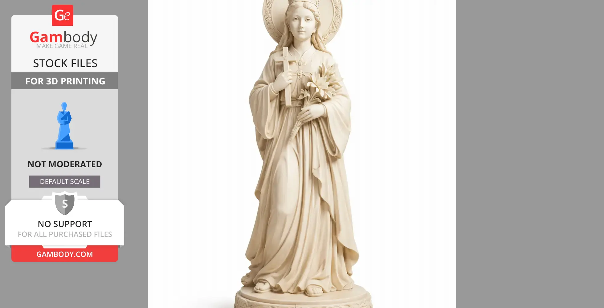 Saint Agatha Yi - Devotional Statue - STL 3D Print