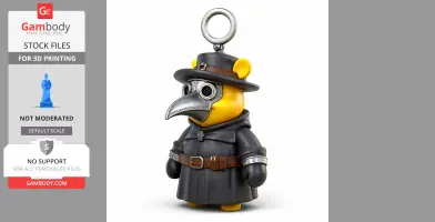 Winnie the Pooh Plague Doctor Ring - Mashup Figure STL