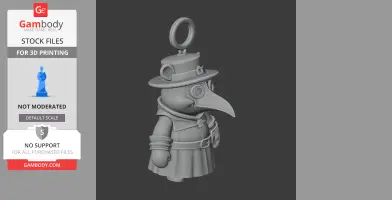 Winnie the Pooh Plague Doctor Ring - Mashup Figure STL