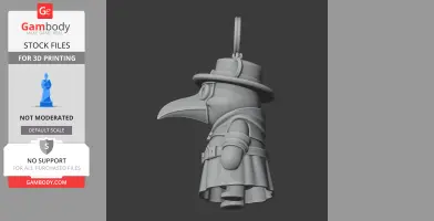 Winnie the Pooh Plague Doctor Ring - Mashup Figure STL