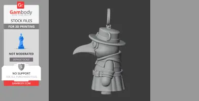 Winnie the Pooh Plague Doctor Ring - Mashup Figure STL
