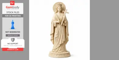 Saint Agatha Yi Kannan - Devotional Statue - STL 3D Print