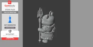 Winnie the Pooh Poseidon Ring Figure - Mashup Figure STL