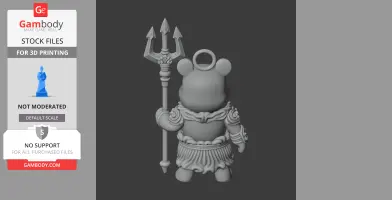 Winnie the Pooh Poseidon Ring Figure - Mashup Figure STL