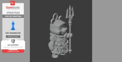 Winnie the Pooh Poseidon Ring Figure - Mashup Figure STL