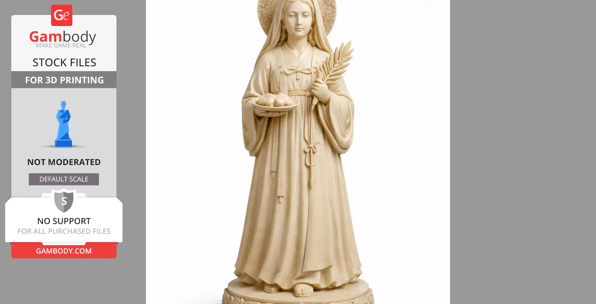 Saint Agatha Yi Kyong-i - Devotional Statue - STL 3D Print
