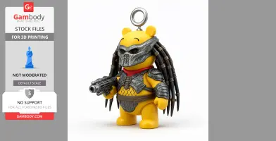 Winnie the Pooh Predator Ring Figure - Mashup Figure STL