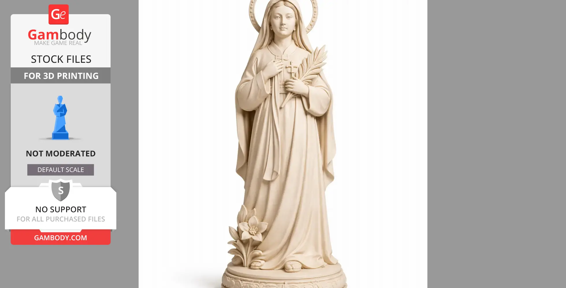 Saint Agatha Yi Sosa - Devotional Statue - STL 3D Print