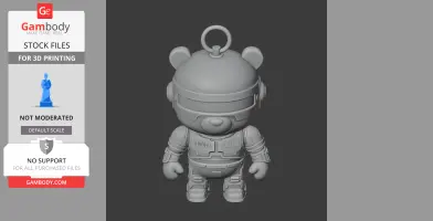 Winnie the Pooh Robocop Ring Figure - Mashup Figure STL