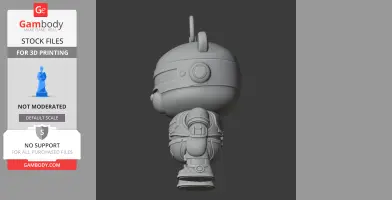 Winnie the Pooh Robocop Ring Figure - Mashup Figure STL