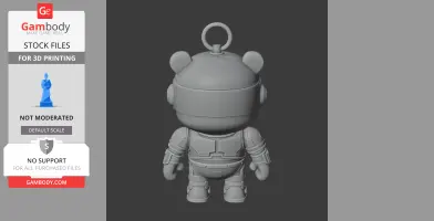 Winnie the Pooh Robocop Ring Figure - Mashup Figure STL