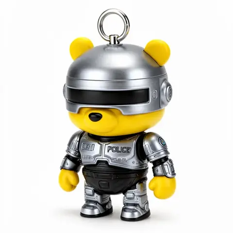 Winnie the Pooh Robocop Ring Figure - Mashup Figure STL