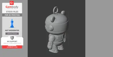 Winnie the Pooh Robocop Ring Figure - Mashup Figure STL