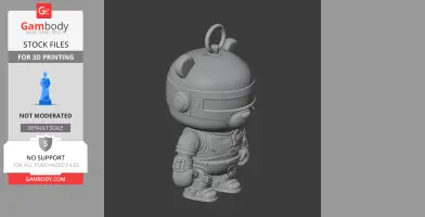 Winnie the Pooh Robocop Ring Figure - Mashup Figure STL
