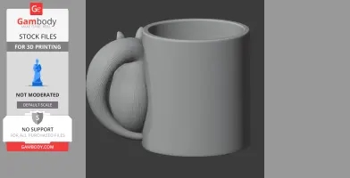 Squirrel Mug - Animal Wall Hook STL