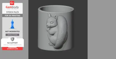 Squirrel Mug - Animal Wall Hook STL