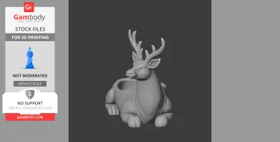 Stag Bowl - Animal Wall Hook STL