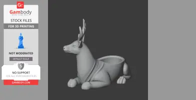 Stag Bowl - Animal Wall Hook STL