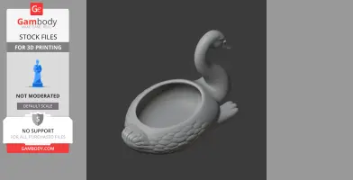 Swan Bowl - Animal Wall Hook STL