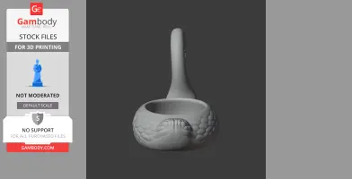 Swan Bowl - Animal Wall Hook STL