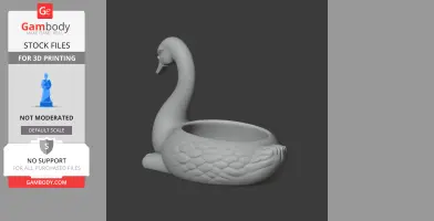 Swan Bowl - Animal Wall Hook STL