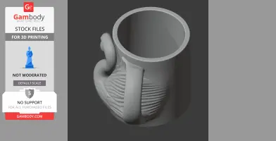 Swan Mug - Animal Wall Hook STL