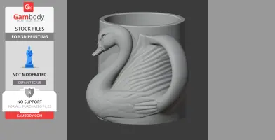 Swan Mug - Animal Wall Hook STL