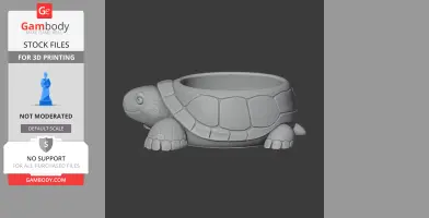 Tortoise Bowl - Animal Wall Hook STL
