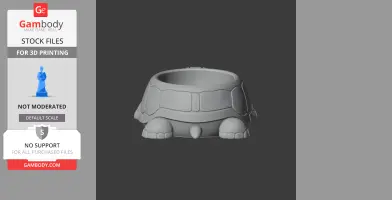 Tortoise Bowl - Animal Wall Hook STL