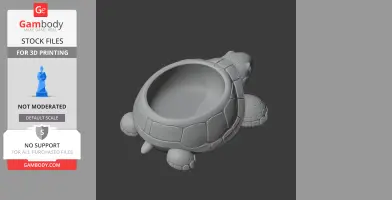 Tortoise Bowl - Animal Wall Hook STL
