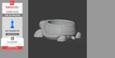 Tortoise Bowl - Animal Wall Hook STL