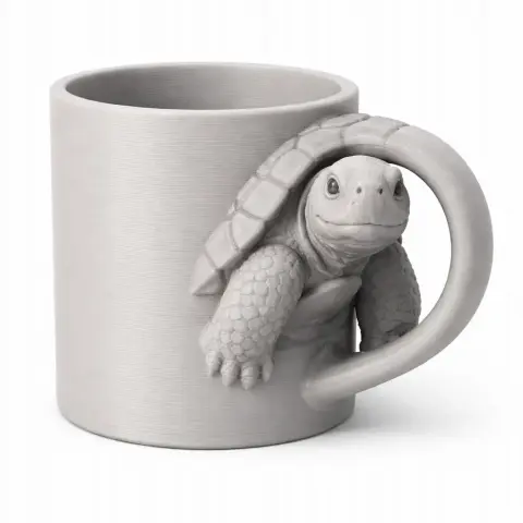 Tortoise Mug - Animal Wall Hook STL
