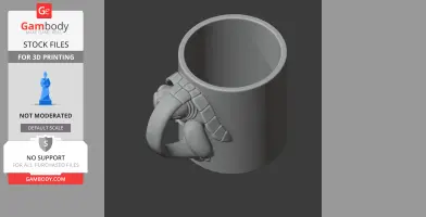 Tortoise Mug - Animal Wall Hook STL