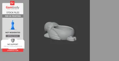 A 3D model of a toucan-shaped bowl, designed as a wall hook for 3D printing.