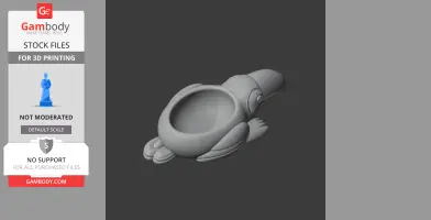 3D toucan-shaped bowl with a hollow interior, designed for wall-hook use.