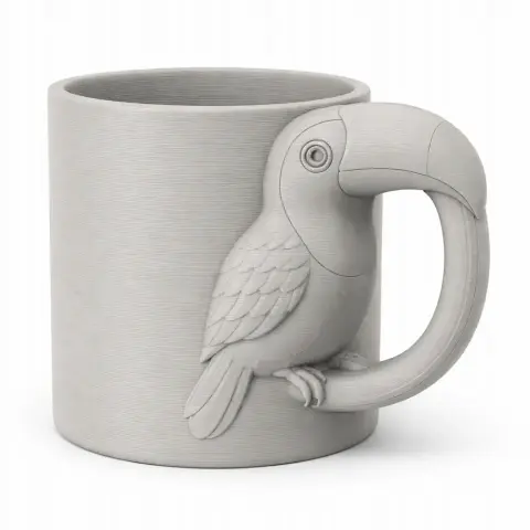 Toucan Mug - Animal Wall Hook STL