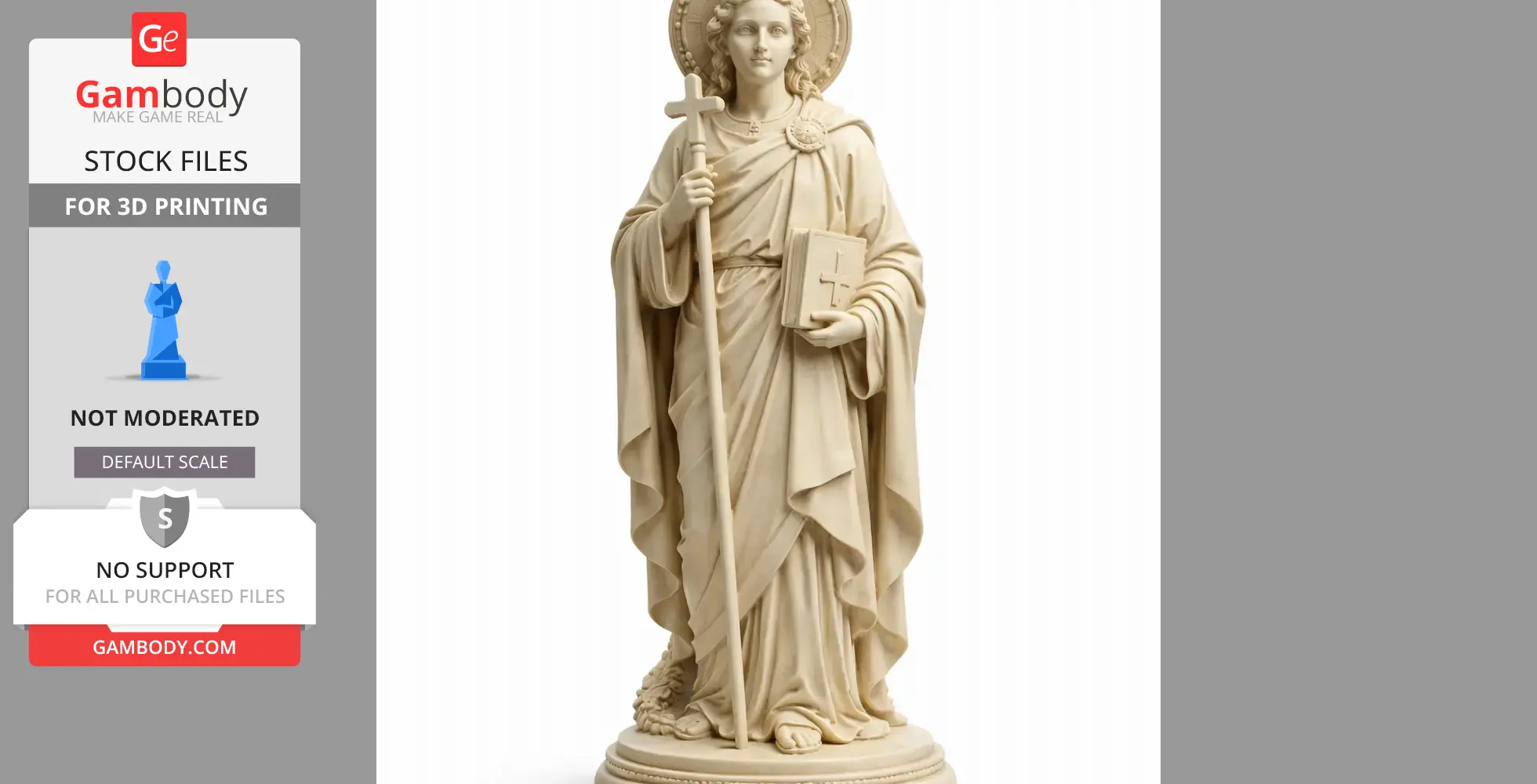 Saint Agathonicus - Devotional Statue - STL 3D Print